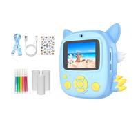 Geavonyg Cámaras para Niños Instante con De Impresión 3 Rollos Video 1080P Diseños Niños Batería 800 MAh Regalo Niño Niña Diseño Animal Cámara con Impresión Instantánea