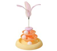 Geavonyg Cats Feather Juguete Girando Rollo Interacción De La Pista del Rollo La Regalo Caza Interior Juguete para Exterior para Interiores Aire Libre