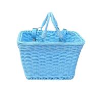 Geavonyg Cesta De Bicicletas para Niños Bicicleta Extraíble Vintage Bicicletas para Excursiones Familiares Cesta Bicicleta Mimbre Resistente A La Intemperie