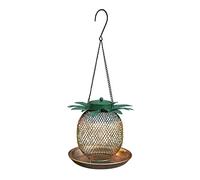 Geavonyg Comederos para Pájaros Exteriores Comedero De Piña Colibríes Oriole Metal Comedero Pájaros Salvajes Decoración Piña Exterior Malla Metálica Colibrí Exteriores Colgando Pequeño