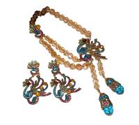 Geavonyg Conjunto De Collar Y Aretes Pavos Reales Con Diseños Únicos Y Uso Cómodo Para Estilos Sofisticados Joyería