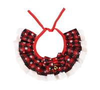 Geavonyg Dogs Saliva Toalla Navideña Collar De Estampado Carrillo Carrillo Corbre Correa Correa con Pequeñas Campanas para Cachorros De Gatitos Bufanda Mascotas Gatos Pañales