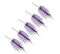 Geavonyg Gancho De Asistencia Pesca Doble para Señuelos Verticales Jigging 5pcs Jigging Jigs Caída Lenta Reemplazos Cinta