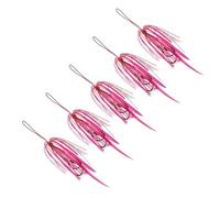 Geavonyg Gancho De Asistencia Pesca Doble para Señuelos Verticales Jigging 5pcs Jigging Jigs Caída Lenta Reemplazos Cinta