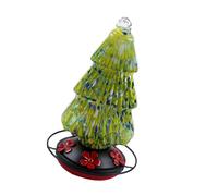 Geavonyg Glass Bird Water Feeders Outdoor Garden Yard Hummingbird Water with 5 Mouth Outdoors Hanging Type Glass Hummingbird