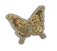 Geavonyg Handcraft Beadwork Fabric Neck Patches Sewing on Applique for Creative Crafting Clothing Decorative Accessories Fabric Applique