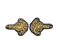 Geavonyg Handcraft Beadwork Fabric Neck Patches Sewing on Applique for Creative Crafting Clothing Decorative Accessories Fabric Applique