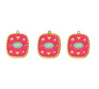 Geavonyg Joyería De Ojos Malvados con Diseño Aceite Goteo para Pulsera Collar Colgantes Accesorios Hechos A Mano Colgante Ojos Malvados