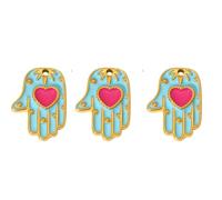 Geavonyg Joyería De Ojos Malvados con Diseño Aceite Goteo para Pulsera Collar Colgantes Accesorios Hechos A Mano Colgante Ojos Malvados