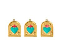 Geavonyg Joyería De Ojos Malvados con Diseño Aceite Goteo para Pulsera Collar Colgantes Accesorios Hechos A Mano Colgante Ojos Malvados