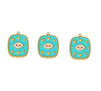 Geavonyg Joyería De Ojos Malvados con Diseño Aceite Goteo para Pulsera Collar Colgantes Accesorios Hechos A Mano Colgante Ojos Malvados