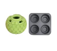 Geavonyg Juguete para Masticar Perros Juguete Dispensador De Golosinas De Silicona Seguro Estimulación Mental Y Dientes Salud Aburrimiento Estrés Perros Reduce Alimentador Cuidado