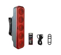 Geavonyg Luz Trasera De Detección Automatizada Resistente Agua Advertencia De Freno Rastro Trasero para Seguridad En Ciclismo Nocturno De Bicicleta Resistente a La Intemperie