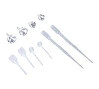 Geavonyg Pack of 10 Miniature Funnel and Droppers for Versatile Use in Transferring Essential Oil Spices and Craft Materials Kitchen Spices Funnel