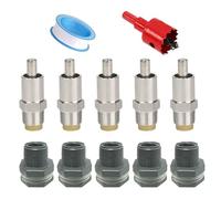 Geavonyg Paquete De 5 Bebederos Automáticos para Cerdos con Broca Y Conector Gestión Sostenible del Agua En Equipos Riego Pozos Ganado En Granjas