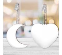 Geavonyg Rechargeable LED Moon Lamp with Soft Heart/Moon Shape Glowing Light Decorative for Bedroom or Outdoor Camping Children Night