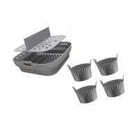 Geavonyg Revestimientos para Freidoras De Aire Silicona Accesorios Reutilizables Insertos para Horno Cocina Insertos Resistentes Calor