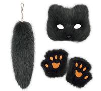 Geavonyg Ropa De Fiesta Temática Animales Encantadores Multiusos Con Máscara Zorros Conjunto Y Guantes Elegantes Para Disfraces Halloween Accesorios Halloween