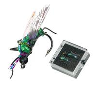 Geavonyg Señuelo Flotante De Abejas con Caja Señuelos Artificiales Cebos Atrayentes Aparejos Pesca Anzuelo Pesca Señuelo Flotante 2 Uds.