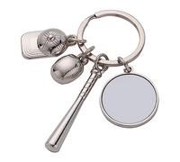Geavonyg Sublimación Europea Y Americana Transferencia De Calor En Keychain Hockey Ball Ball Hist En Bolsa Ornamentos Personalizados Pendientes Clave para Hacer Joyas