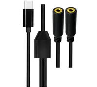 Geavonyg Tipo C Splitter Converter Splitter con Micrófonos Soporte Tipo A Adaptadores De 35 Mm para Carga Simultánea Y Escuche Un Divisor Sonido USB Compatible con Múltiples Dispositivos Múltiples