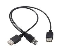 Geavonyg USB2.0 Active Splitter Cable De 40 Cm Adaptador De Doble Puerto Diseño Flexible para Acceder A Múltiples Dispositivos USB Macho A Doble Femenino