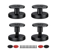 GEBAUM 4 Piezas Patas Regulables para Muebles de 27-40 mm, 2 Tipos de Instalación, Pueden Taladrar o Autoadhesivo, con Pies Niveladores Resistentes a Rayones, para Mesas, Gabinetes, Equipos Mecánicos