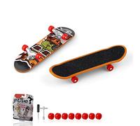 GEBAUM Mini Skateboard, 2 Piezas Dedo Skate, Patrón Aleatorio, Dedo Skate, Regalos Creativos y Regalos Conmemorativos para Planchistas, Principiantes