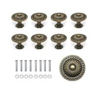 GEBAUM Tiradores Vintage Bronce, 8 Piezas Tiradores para Cajones, Pomos para Muebles con Tornillos para Cajón, Cocina, Baño, Armario, Tocador