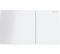 Geberit Sigma70 placas de accionamiento para doble descarga, angular, 115.622.SI.1, Color: blanco / cristal