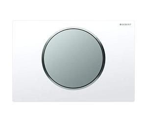 Geberit 115.758.KL.5 Pulsador Sigma10, Descarga Interrumpible: Blanco, Cromado Mate