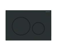 Placa de accionamiento Geberit Sigma20 para sistema de 2 descargas, Color: lacado negro mate, recubrimiento fácil de limpiar / negro - 115.882.16.1