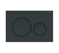 Geberit Sigma20 placas de accionamiento para doble descarga, redondas, 115882DW1, Color: negro / negro mate - CM