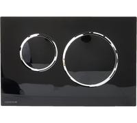 Geberit 115.882.KM.1 Placa de descarga, negro / cromo brillo