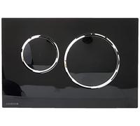 Geberit Sigma20 placas de accionamiento para doble descarga, 115.882.KM.1, Color: negro / cromado brillante
