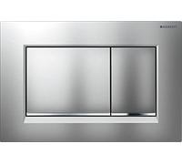 Geberit 115.883.JQ.1 Pulsador Geberit Sigma30, Doble Descarga: Lacado Cromado Mate, Revestimiento Fácil de Limpiar, Cromado Brillante