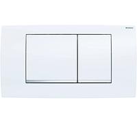 Geberit Twinline30 placas de accionamiento, para doble descarga, 115.899.KJ.1, Color: blanco / cromado brillante