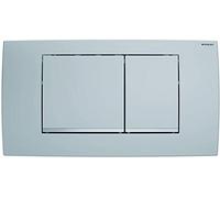 Geberit 115.899.KN.1 Twinline 30 115899KN1 2 Flushes Front Actuator Botones Diseño Tiras Chapado Brillante, Acabado Cromo Mate