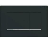 Placa de accionamiento Geberit Sigma30, para sistema de 2 cisternas, Color: lacado negro mate, recubierto de fÃ¡cil limpieza / cromado de alto brillo - 115.883.14.1