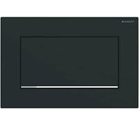 Geberit Sigma30 placas de accionamiento, para fregaderos empotrables, atornillables, 115893141, Color: lacado negro mate, recubierto de fácil limpieza / cromado de alto brillo - CM