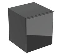 Geberit Acanto armario lateral, 1 cajón y 1 cajón interior, 452x520x475mm, 503010JK2, Color: Carcasa: lava / mate Frente: lava / cristal brillante, asa: lava / mate - CM