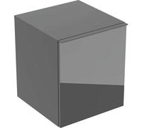 Geberit Acanto armario lateral, 1 cajón y 1 cajón interior, 452x520x475mm, 503010JK2, Color: Carcasa: lava / mate Frente: lava / cristal brillante, asa: lava / mate - CM