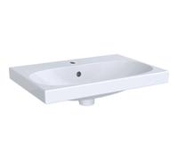 Geberit Acanto lavabos, 1 agujero de grifo, con rebosadero, proyección acortada, 600x420mm, 500.631.01.8, Color: Blanco, con KeraTect
