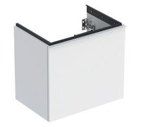 Geberit Acanto mueble bajo lavabo, 1 cajón y 1 cajón interior, proyección acortada, 592x535x415mm, 503008011, Color: Carcasa y frontal: blanco / alto brillo, tirador: blanco / mate - CM
