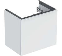 Geberit Acanto mueble bajo lavabo, 1 cajón y 1 cajón interior, proyección acortada, 592x535x415mm, 503008013, Color: Carcasa y frontal: blanco / mate, tirador: blanco / mate - CM