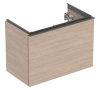 Geberit Acanto mueble bajo lavabo, 1 cajón y 1 cajón interior, saliente acortado, 740x535x415mm, 503009JH1, Color: Carcasa y frontal: roble/melamina textura madera, tirador: lava/ mate - CM