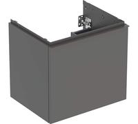 Geberit Acanto mueble bajo lavabo, 1 cajón y 1 cajón interior, suspendido, 592x541x475mm, 503.003.JK.1, Color: Carcasa y frontal: lava / mate, asa: lava / mate