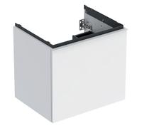 Geberit Acanto mueble bajo lavabo, 1 cajón y 1 cajón interior, suspendido, 592x541x475mm, 503003011, Color: Carcasa y frontal: blanco / alto brillo, tirador: blanco / mate - CM