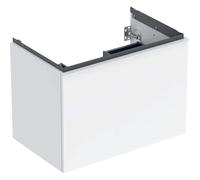 Geberit Acanto mueble bajo lavabo, 1 cajón y 1 cajón interior, suspendido, 740x541x475mm, 503.004.01.1, Color: Carcasa y frontal: blanco / alto brillo, tirador: blanco / mate