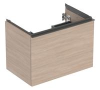 Geberit Acanto mueble bajo lavabo, 1 cajón y 1 cajón interior, suspendido, 740x541x475mm, 503.004.JH.1, Color: Carcasa y frontal: roble/melamina textura madera, tirador: lava/ mate
